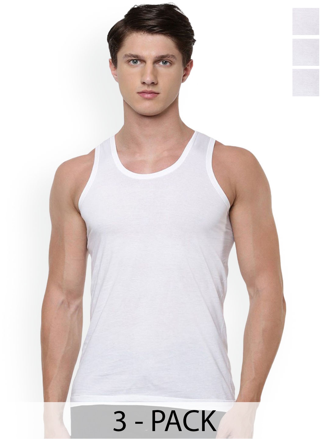 

Ramraj Pack Of 3 Men Cotton Sleeveless Innerwear Vests, White