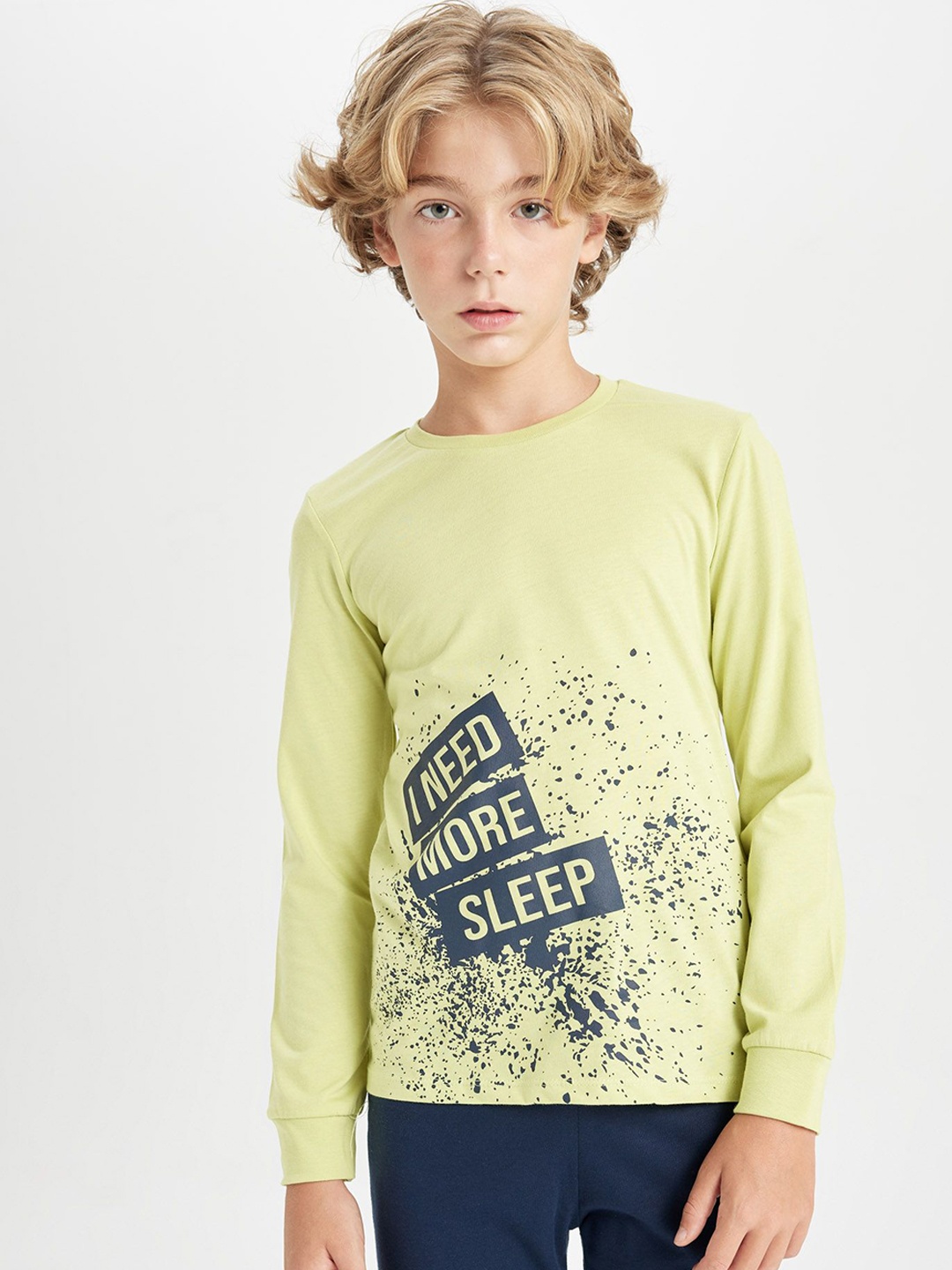 

DeFacto Boys Printed Cotton Clothing Set, Green