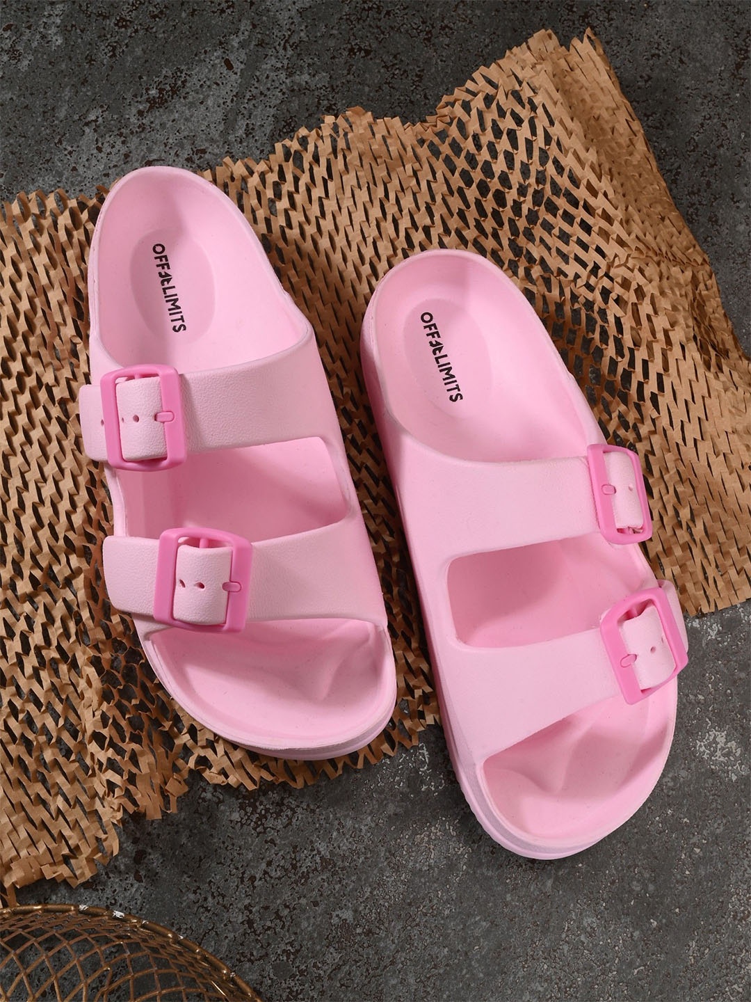 

OFF LIMITS Women Rubber Sliders, Pink