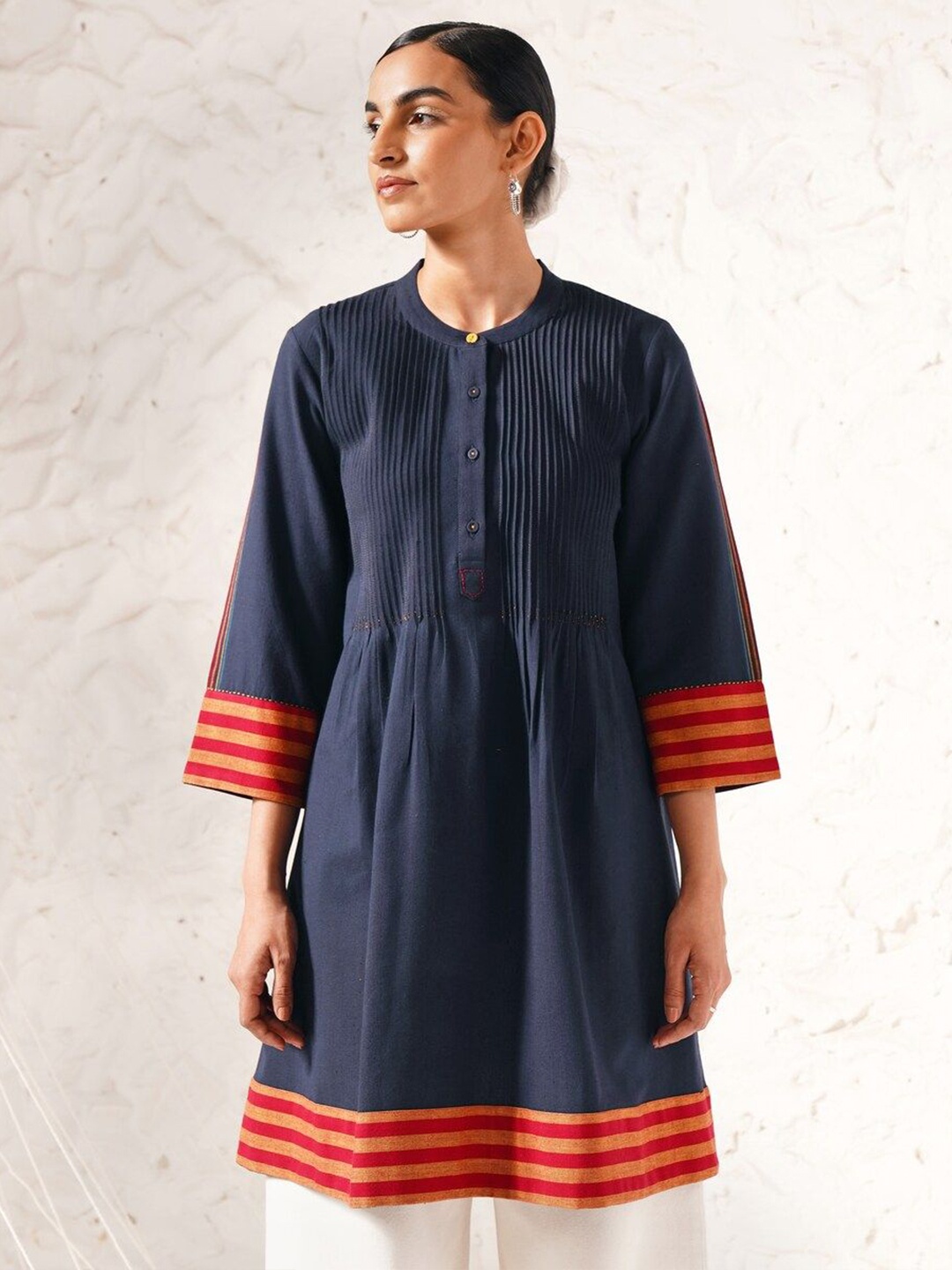 

JAYPORE Women Gathers Cotton Tunic, Blue