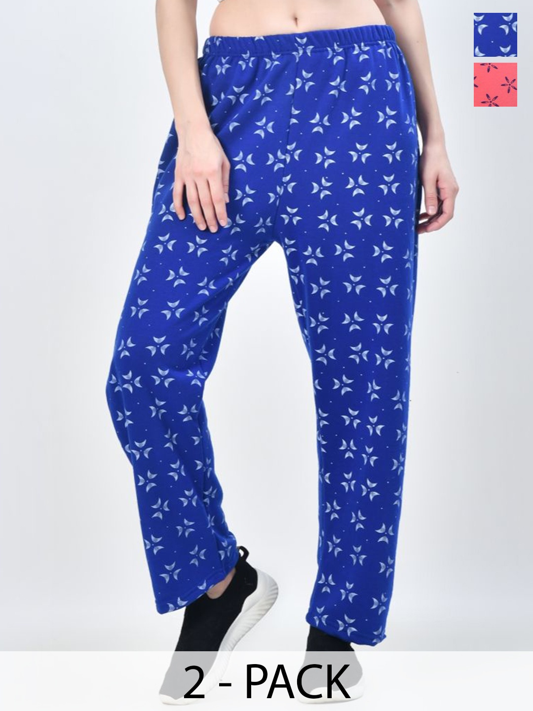 

BAESD Pack Of 2 Printed Track Pants, Blue