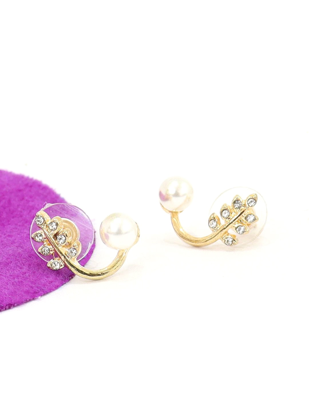 

VAGHBHATT Stainless Steel Classic Studs Earrings, Gold