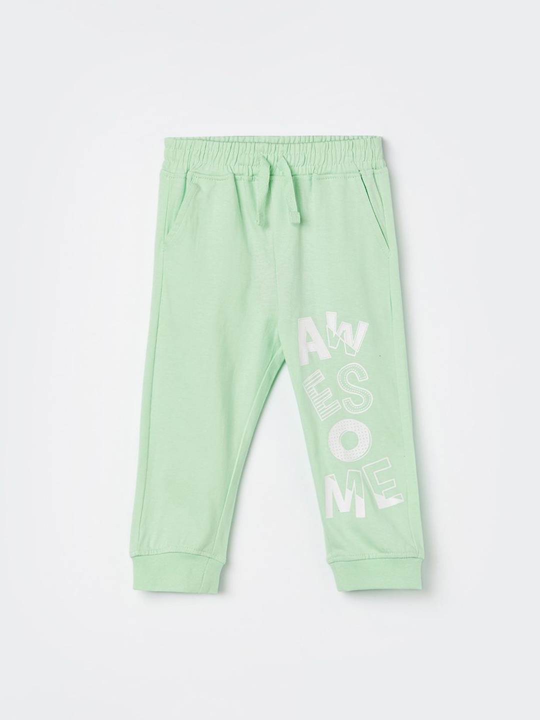 

Juniors by Lifestyle Infant Boys Cotton Printed Pure Cotton Joggers, Green