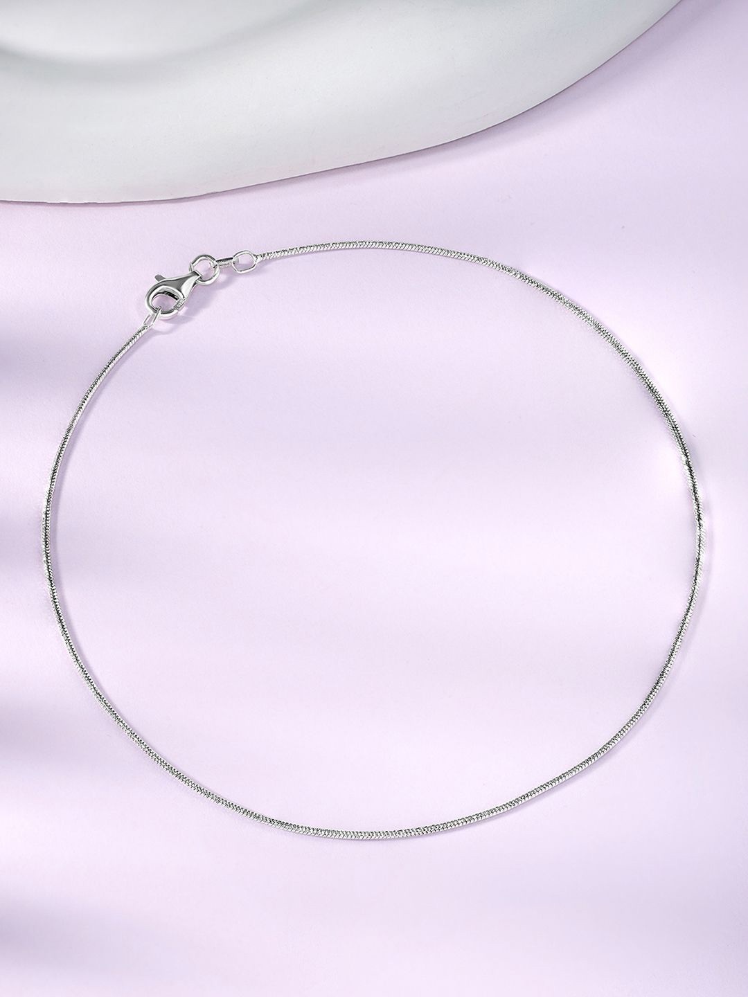 

Silvora by Peora 925 Sterling Silver Rhodium-Plated Anklet