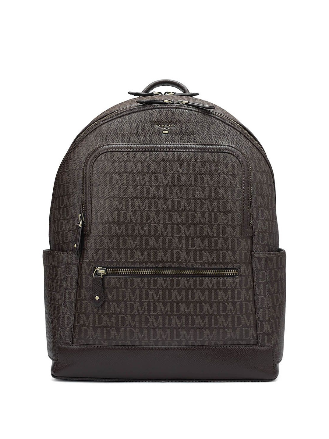 

Da Milano Men Typography Backpack, Brown