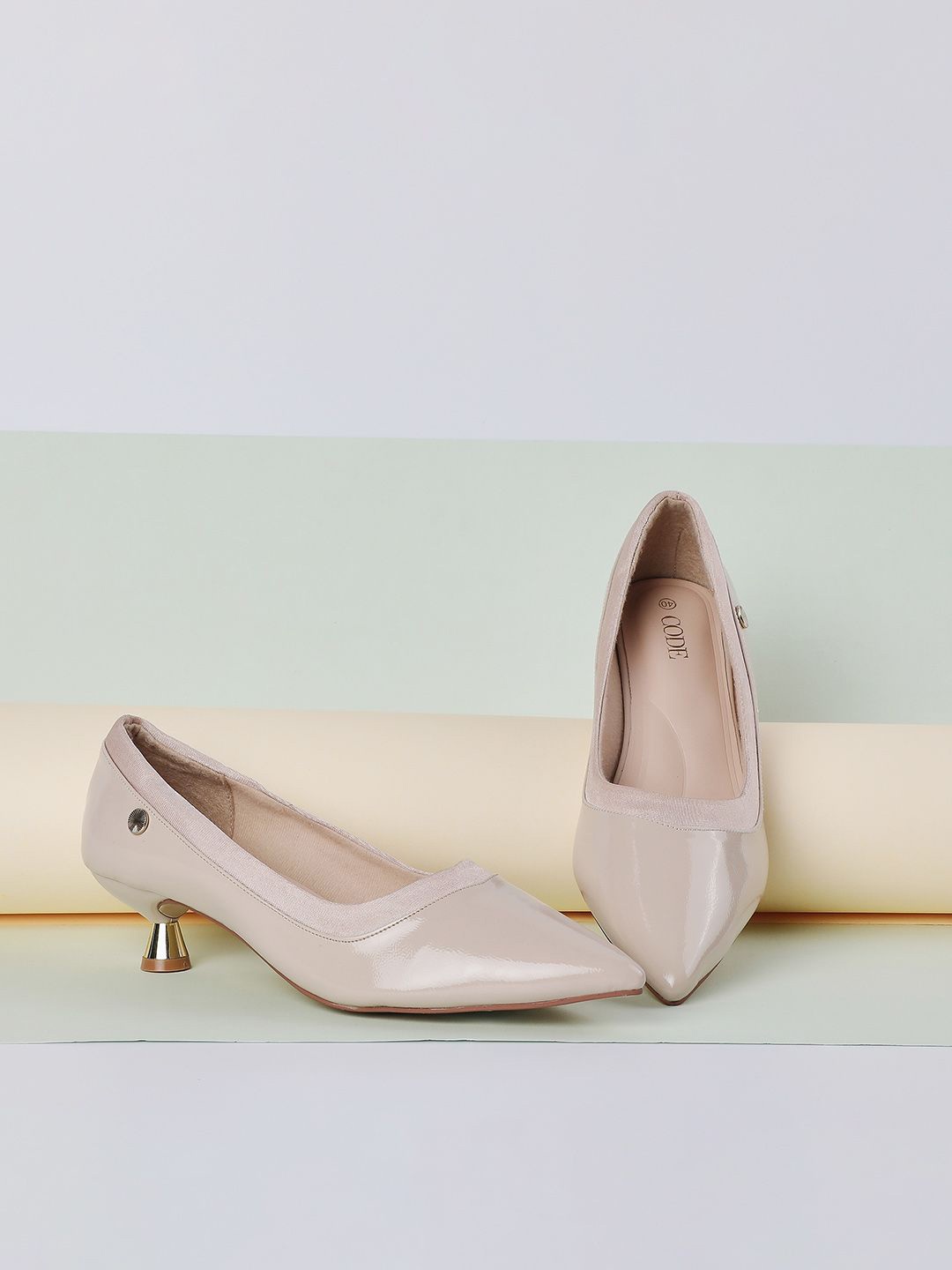 

CODE by Lifestyle Women PU Mule Sandals, Beige