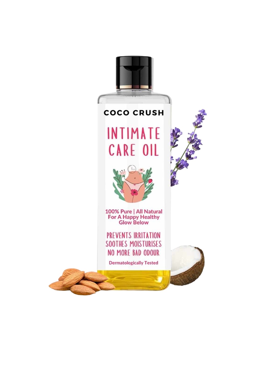 

Coco Crush Natural Intimate Care Oil Prevents Irritation Soothes - 100ml, Transparent