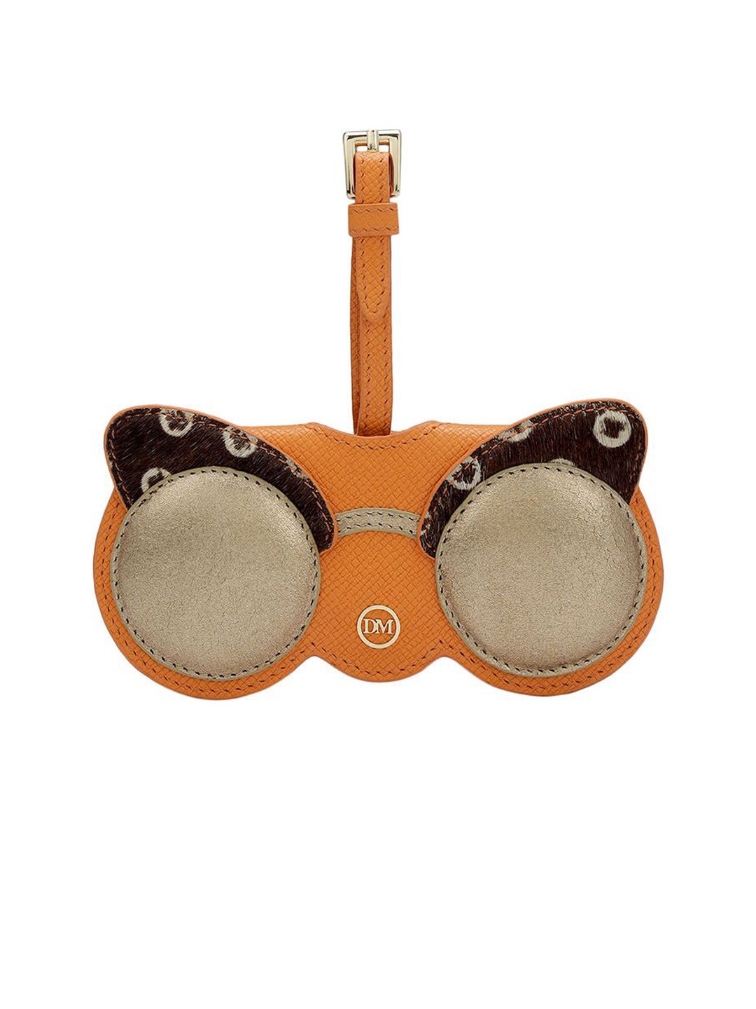 

Da Milano Textured Genuine Leather Sunglasses Case, Orange