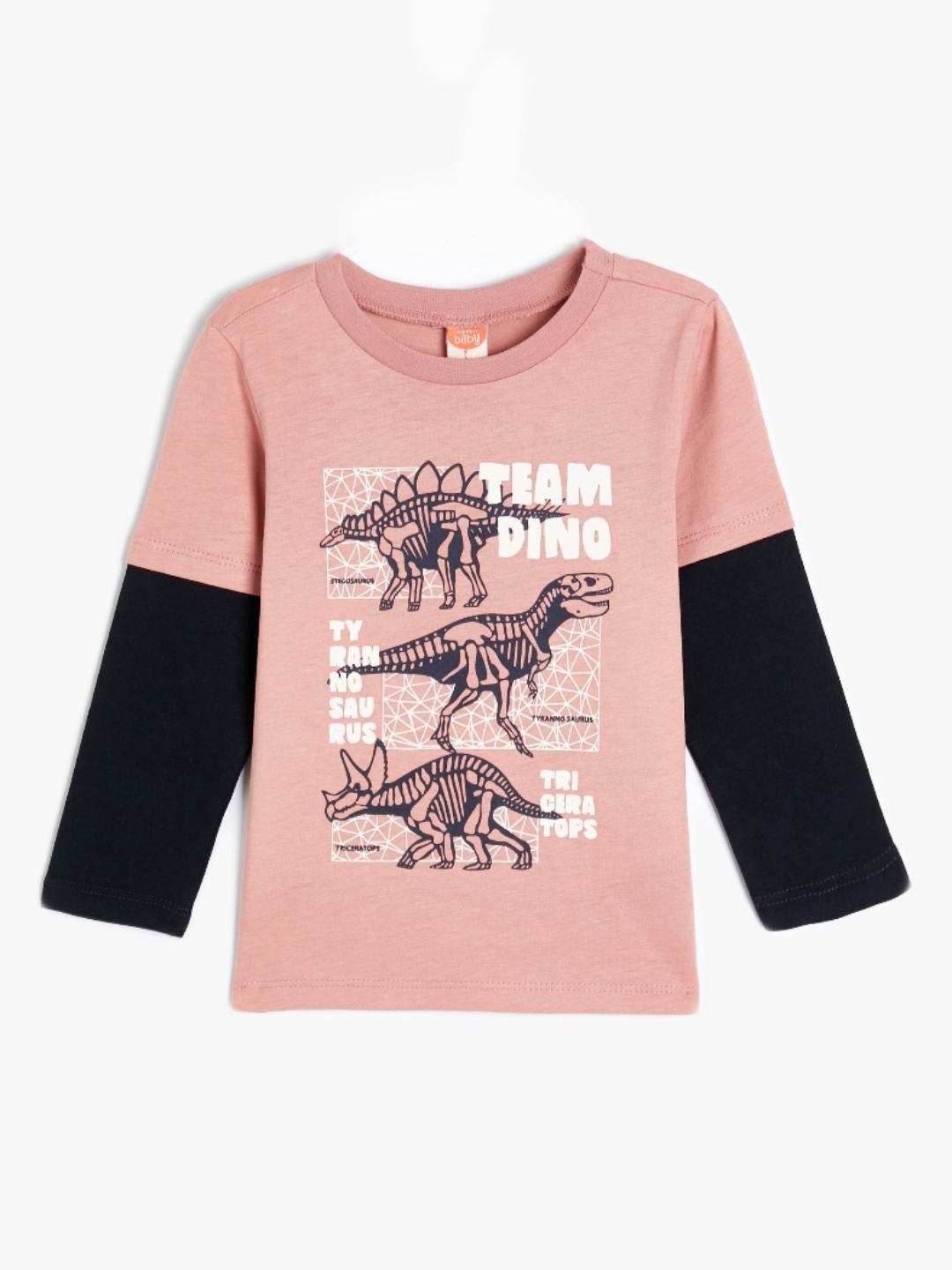 

Koton Boys Typography Printed V-Neck Cotton T-shirt, Pink