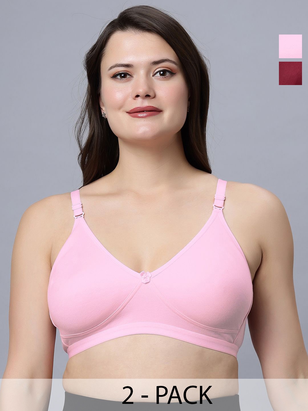 

In Care Women Pack Of 2 Full Coverage Bra, Pink