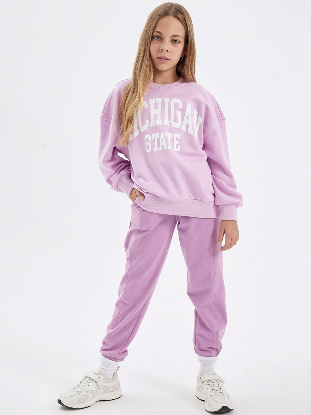 

DeFacto Girls Cargos Trousers, Lavender