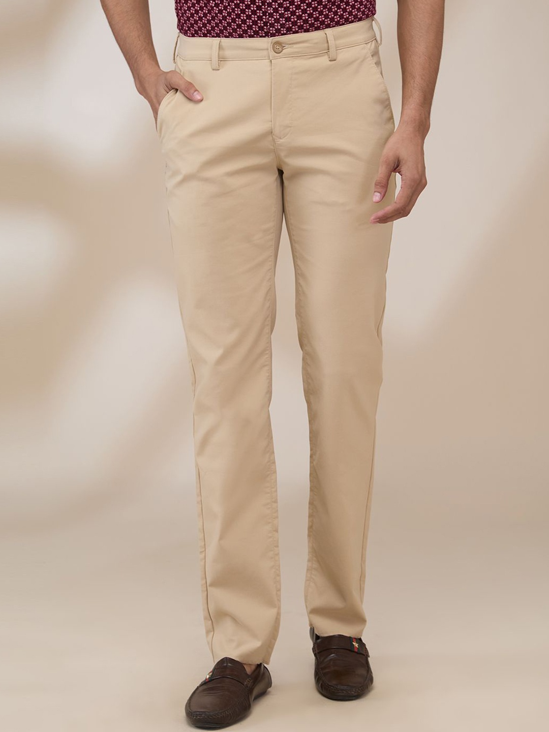 

ColorPlus Men Slim Fit Trousers, Brown