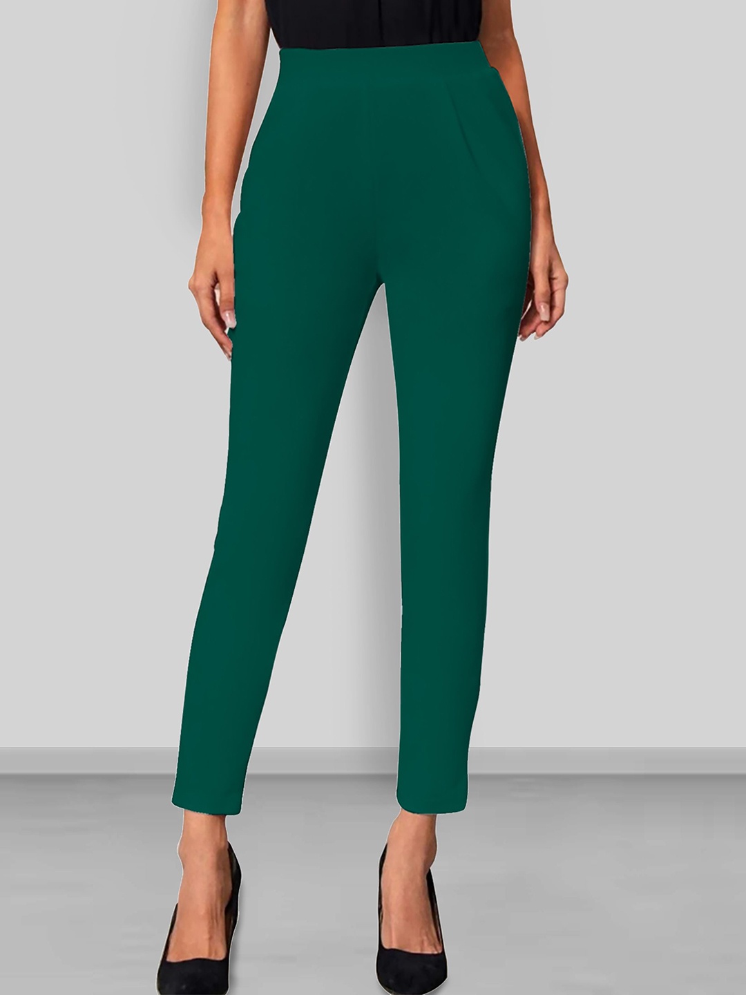 

Dream Beauty Fashion Women Easy Wash Mid-Rise Trouser, Green