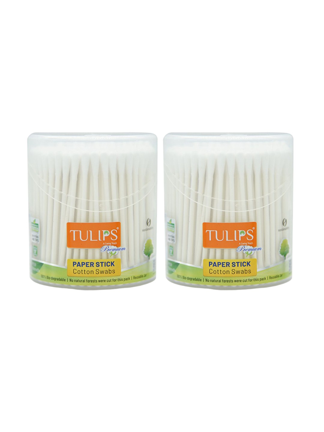 

TULIPS Set Of 2 Premium Cotton Ear Buds - 200 Sticks Each, White