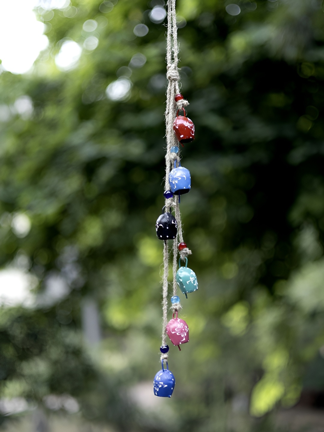 

DULI Red & Blue Printed Wall Hanging Windchimes