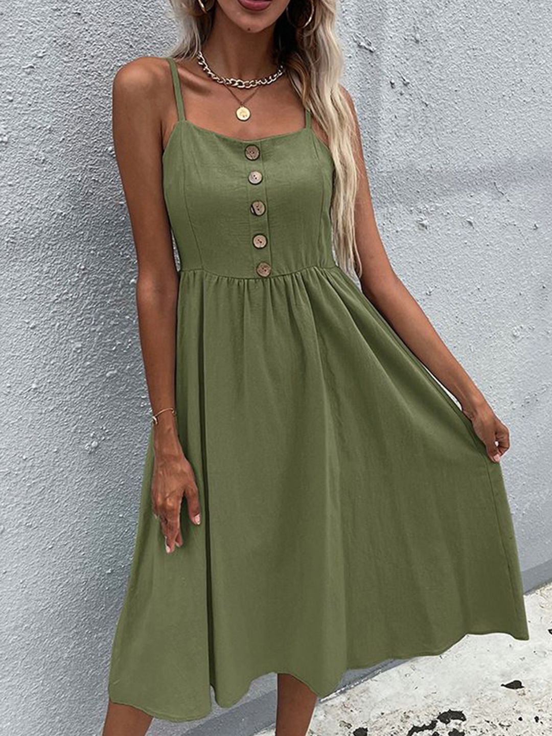 

StyleCast Women Empire Mini Dress, Green
