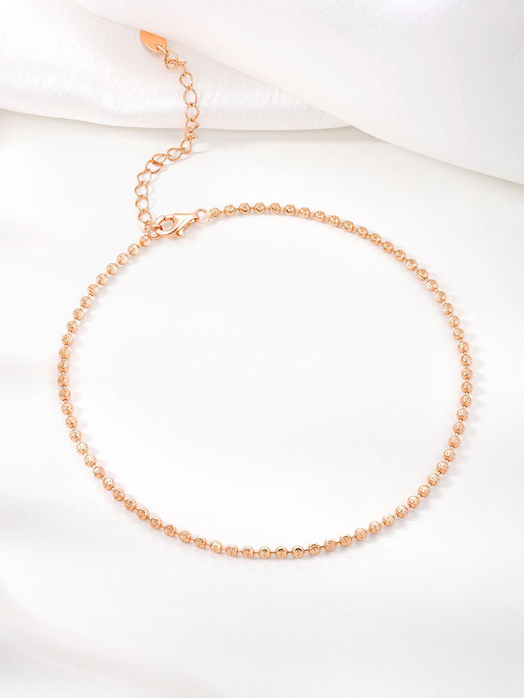 

Silvora by Peora 925 Sterling Silver Rose Gold-Plated Anklet