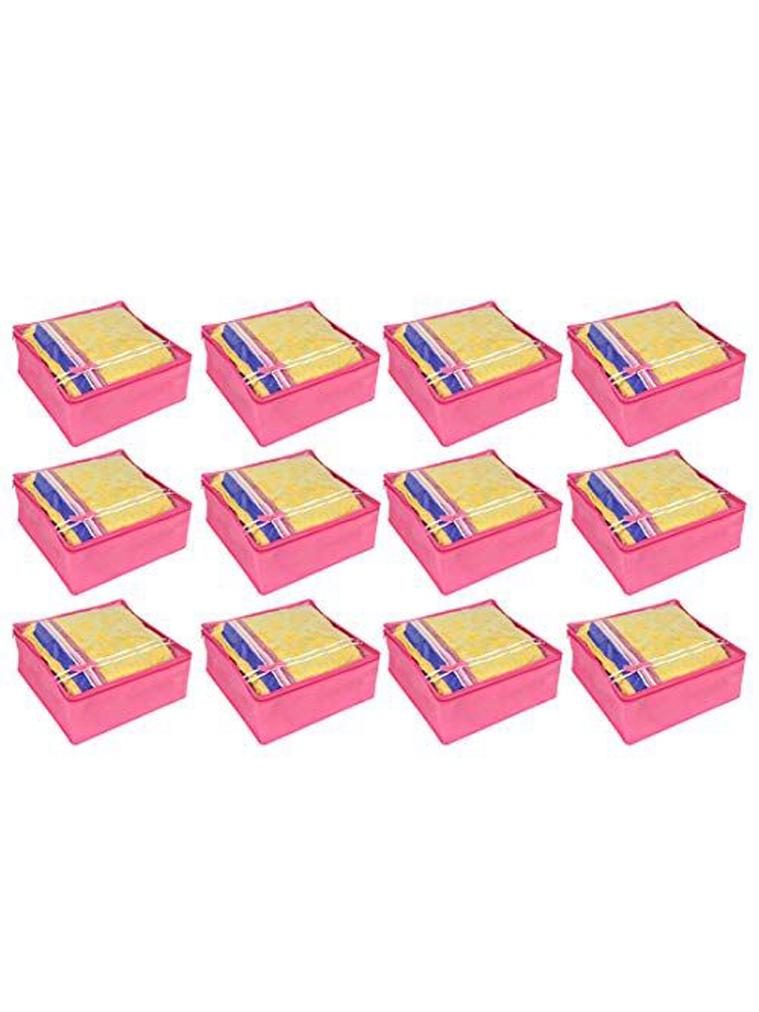 

prettykrafts Pink 12 Pieces Multi Utility Organisers