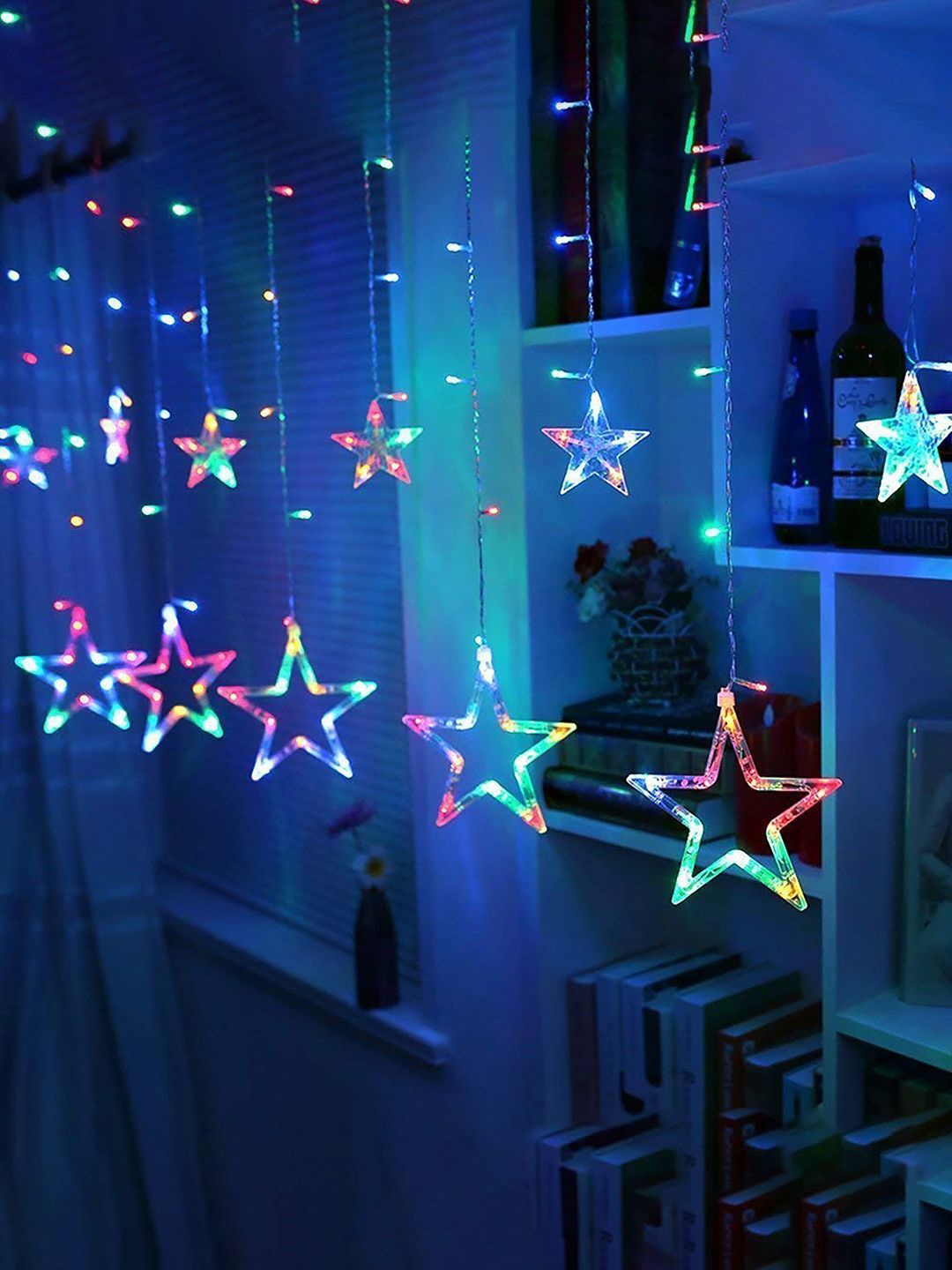 

Kuber Industries White & Pink Star Shaped LED String Lights