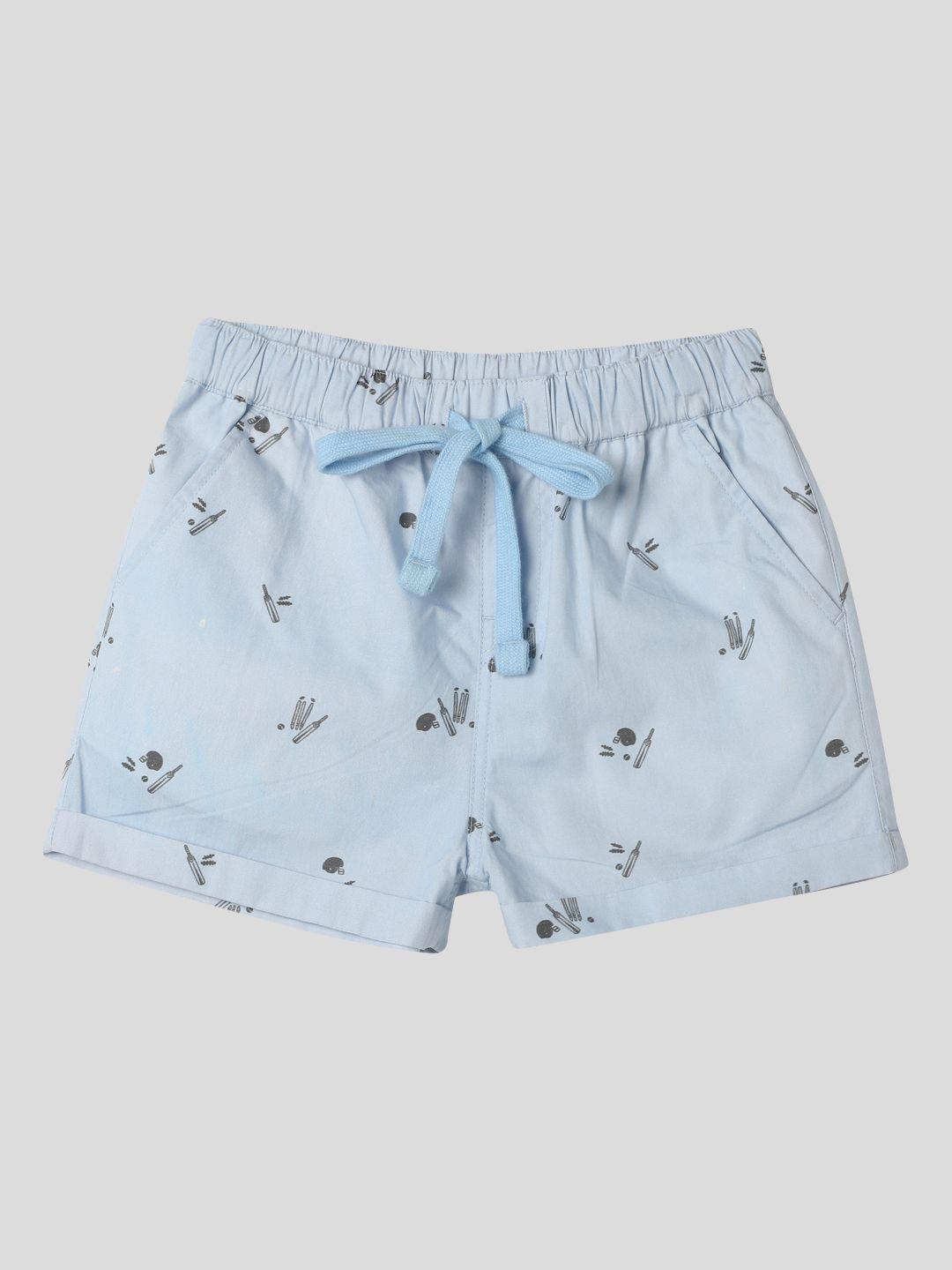 

Somersault Boys Conversational Printed High-Rise pure cotton Shorts, Blue