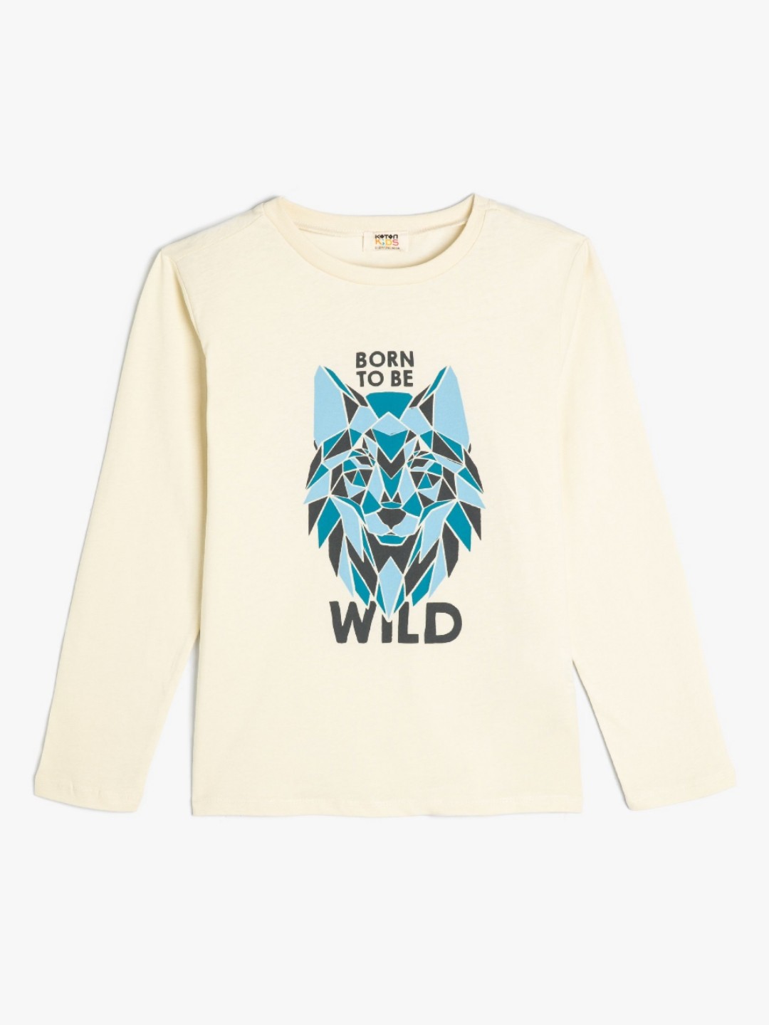 

Koton Boys Graphic Printed Round Neck Cotton T-shirt, Beige