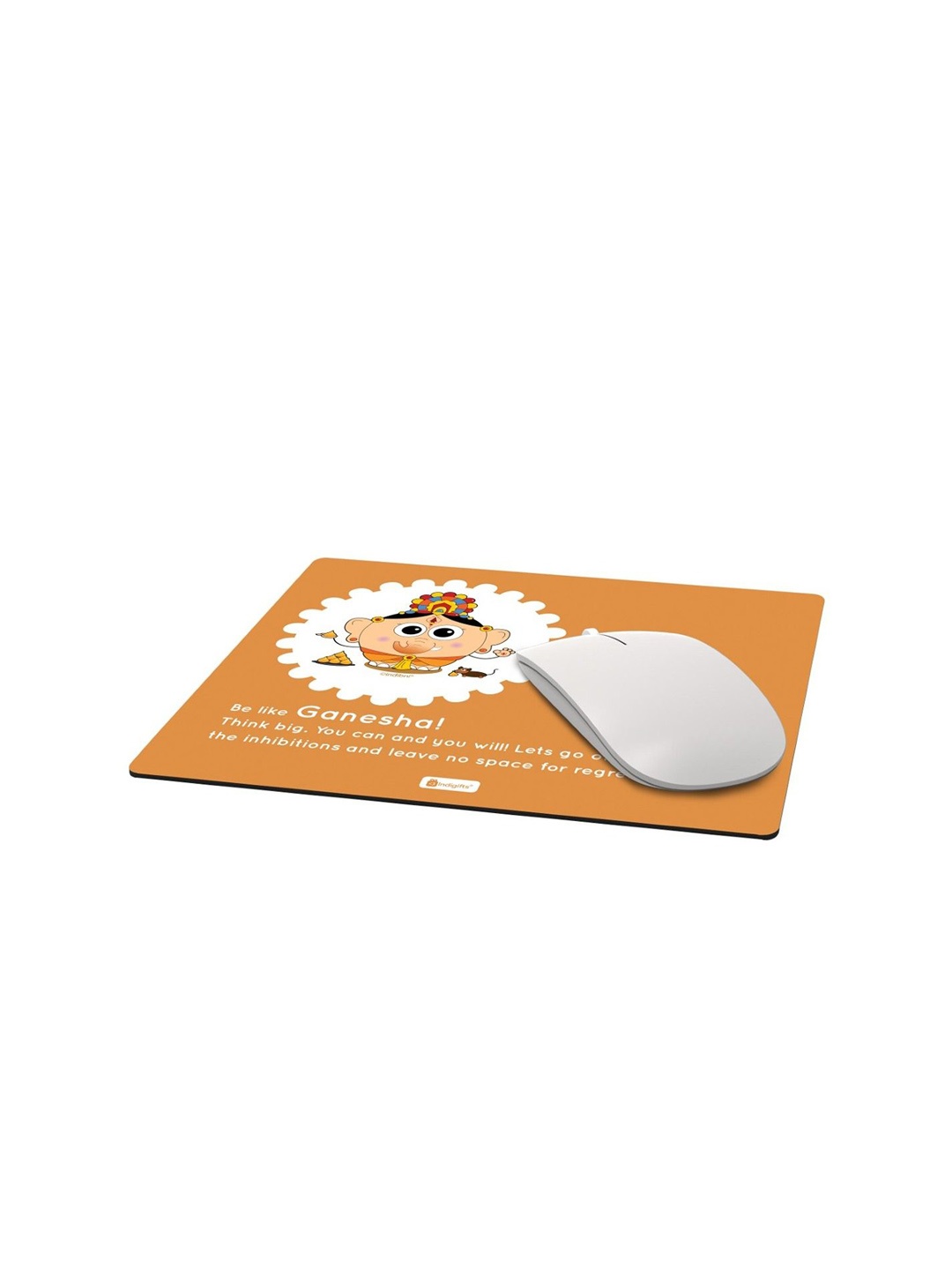 

Indigifts Orange & White Printed Mouse Pad