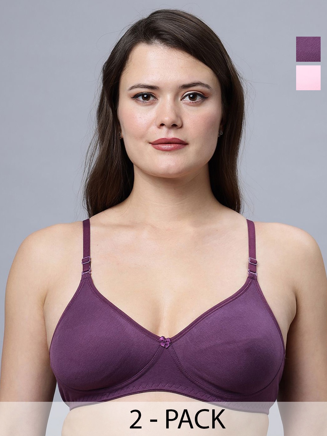 

In Care Women Pack Of 2 Full Coverage Bra, Pink
