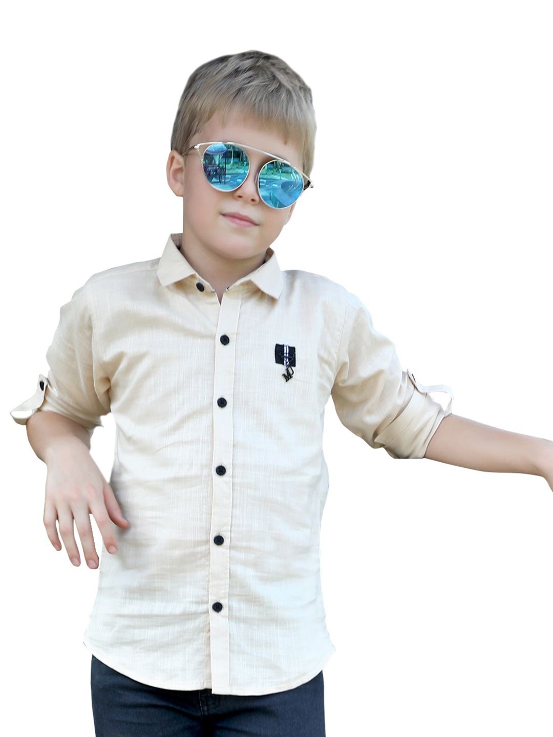 

MashUp Boys Classic Opaque Casual Shirt, Khaki