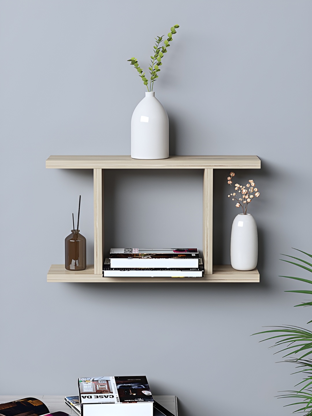 

RANDOM White Engineered Wood Multipurpose Storage Wall Shelf