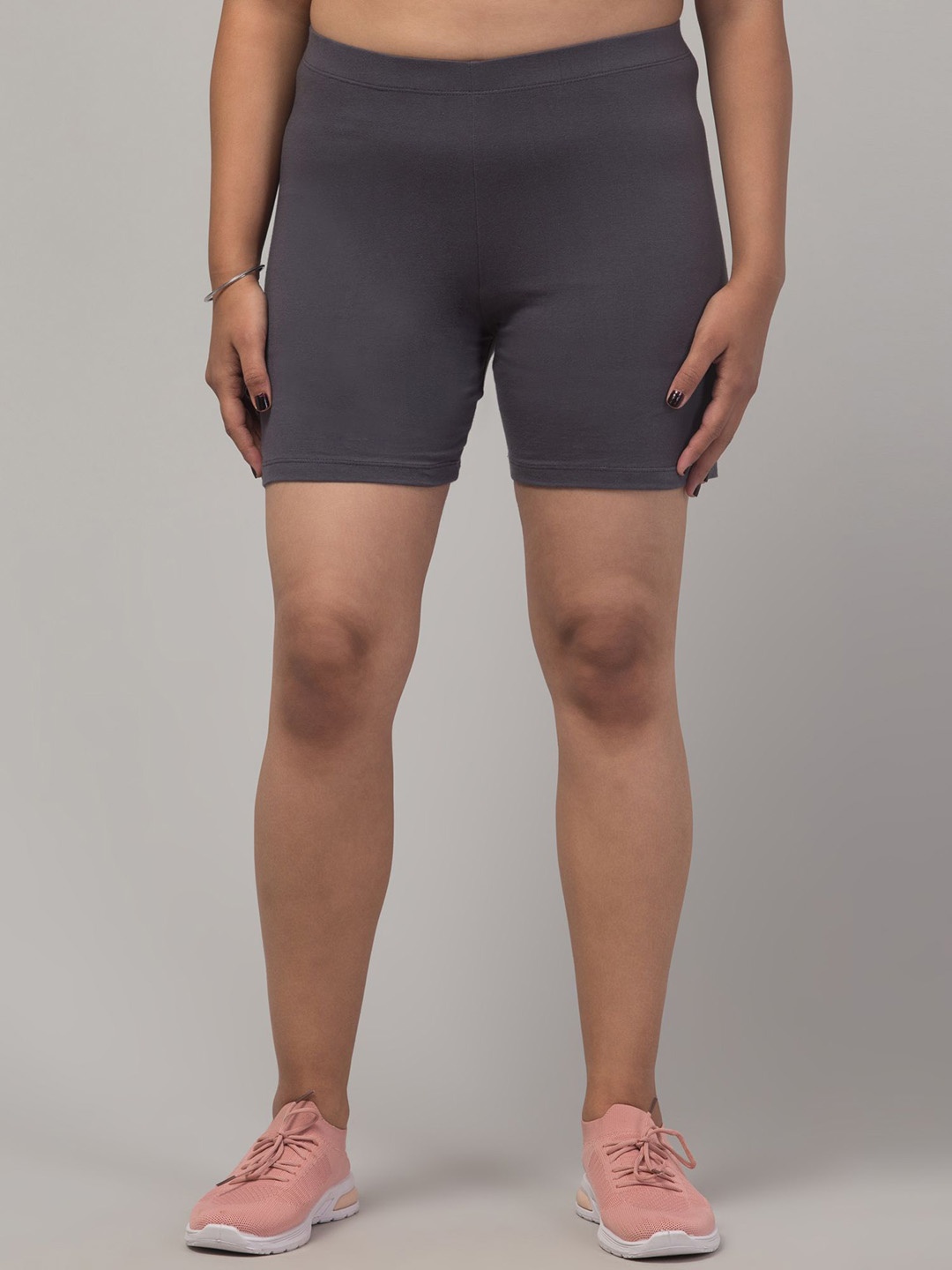 

Apraa & Parma Women Skinny Fit Running Sports Shorts, Grey