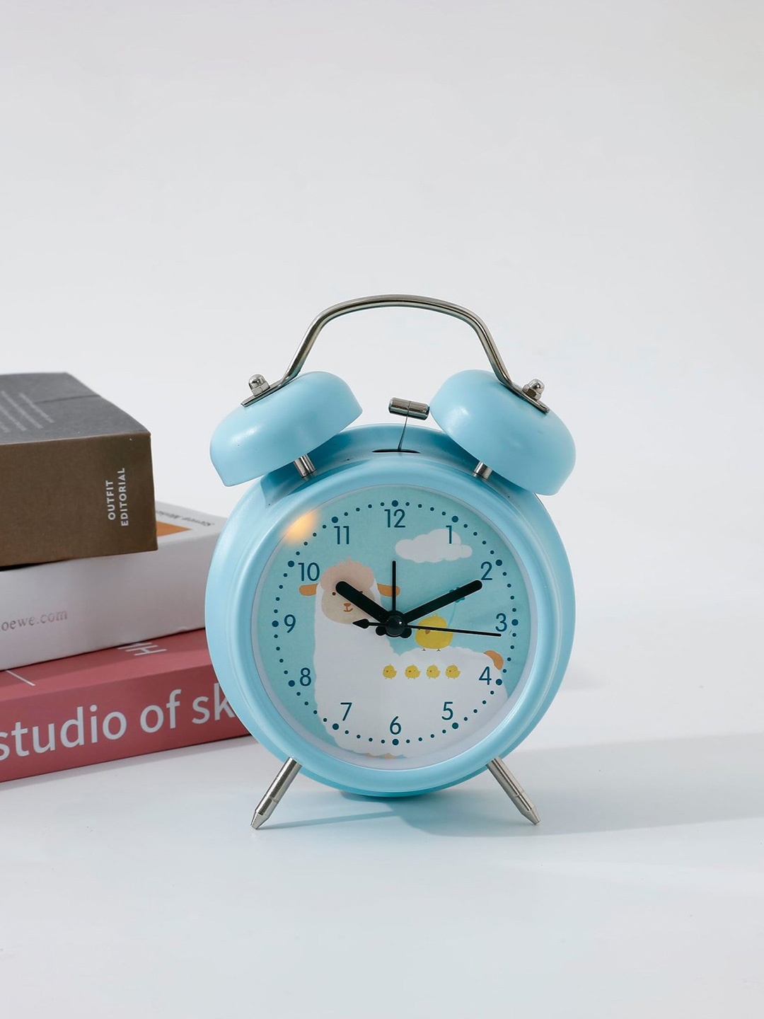 

Kuber Industries Blue Contemporary Round Shaped Alarm Clock