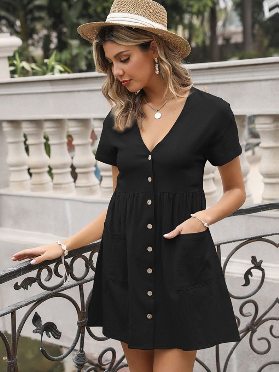 

StyleCast Women A-Line Mini Dress, Black