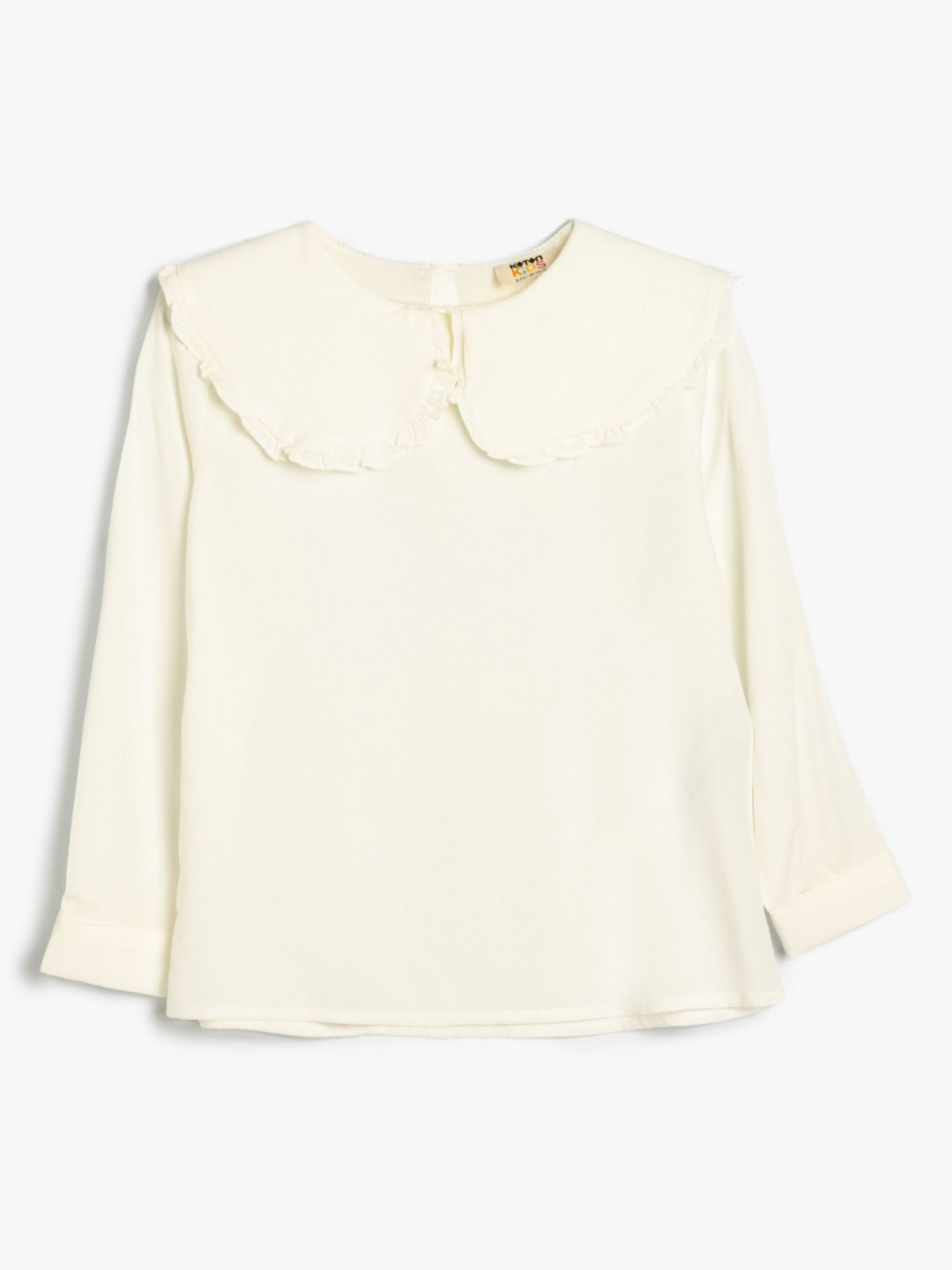

Koton Girls Solid Henley Neck T-shirt, White