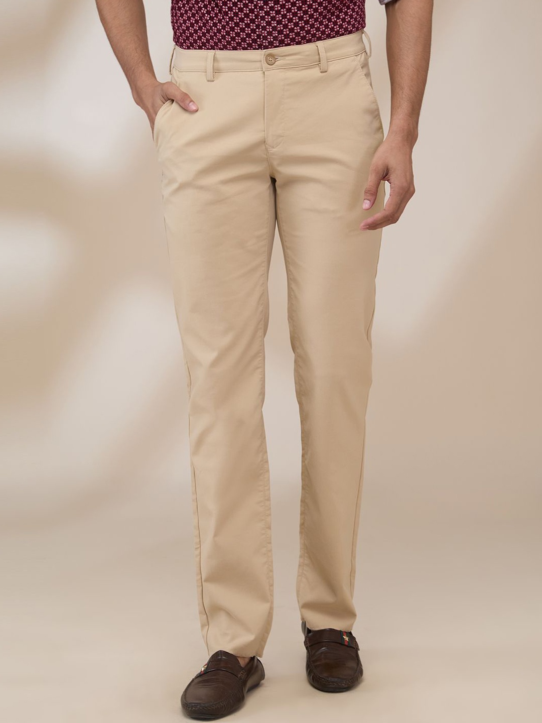 

ColorPlus Men Slim Fit Trousers, Brown