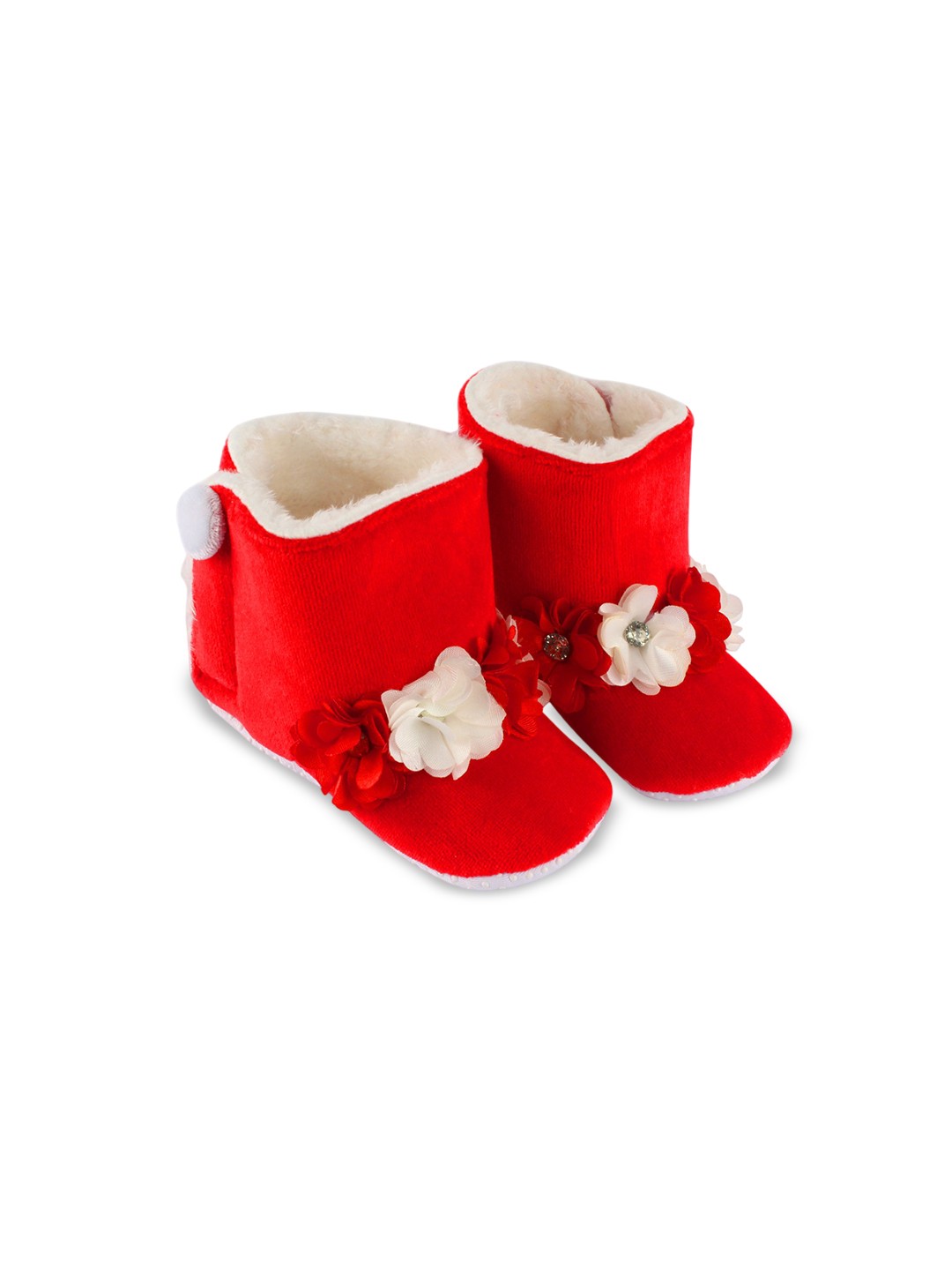 

Daizy Kids Girls Soft Long Booties, Red