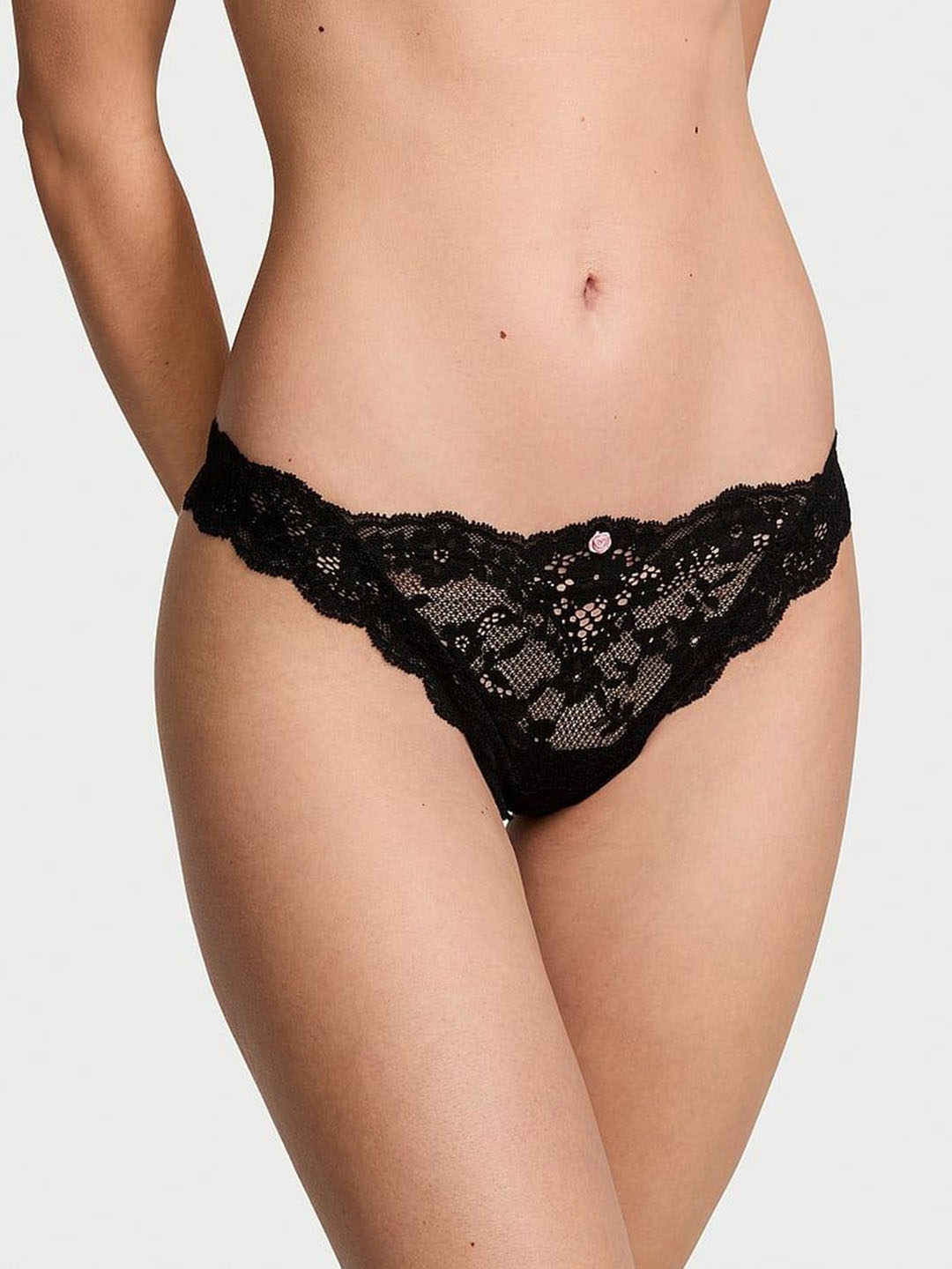 

Victoria's Secret Low-Rise Thong Panty Briefs, Black