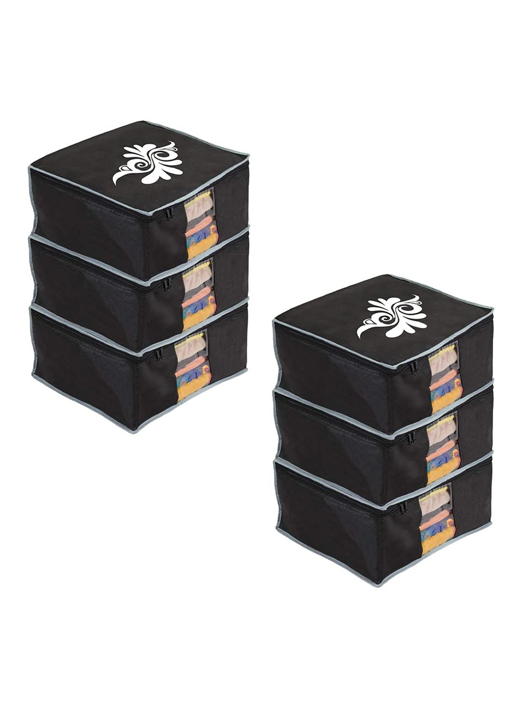 

prettykrafts Black 6 Pieces Multi-Utility Organiser