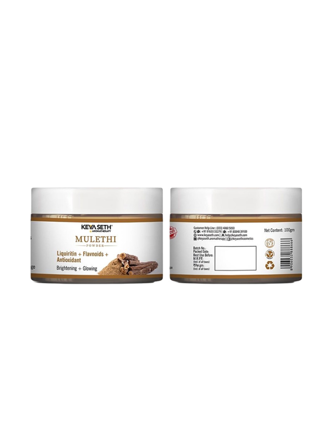 

KEYA SETH Aromatherapy Mulethi Powder Face Pack - 100 g, Brown