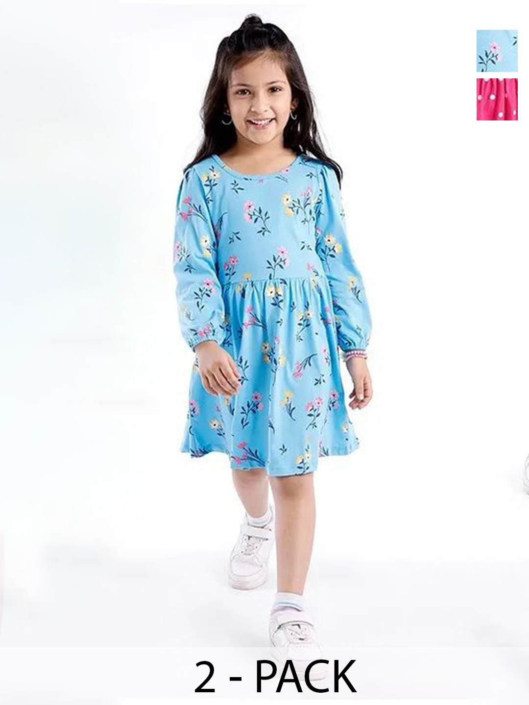 

Honeyhap Print Fit & Flare Dress, Pink