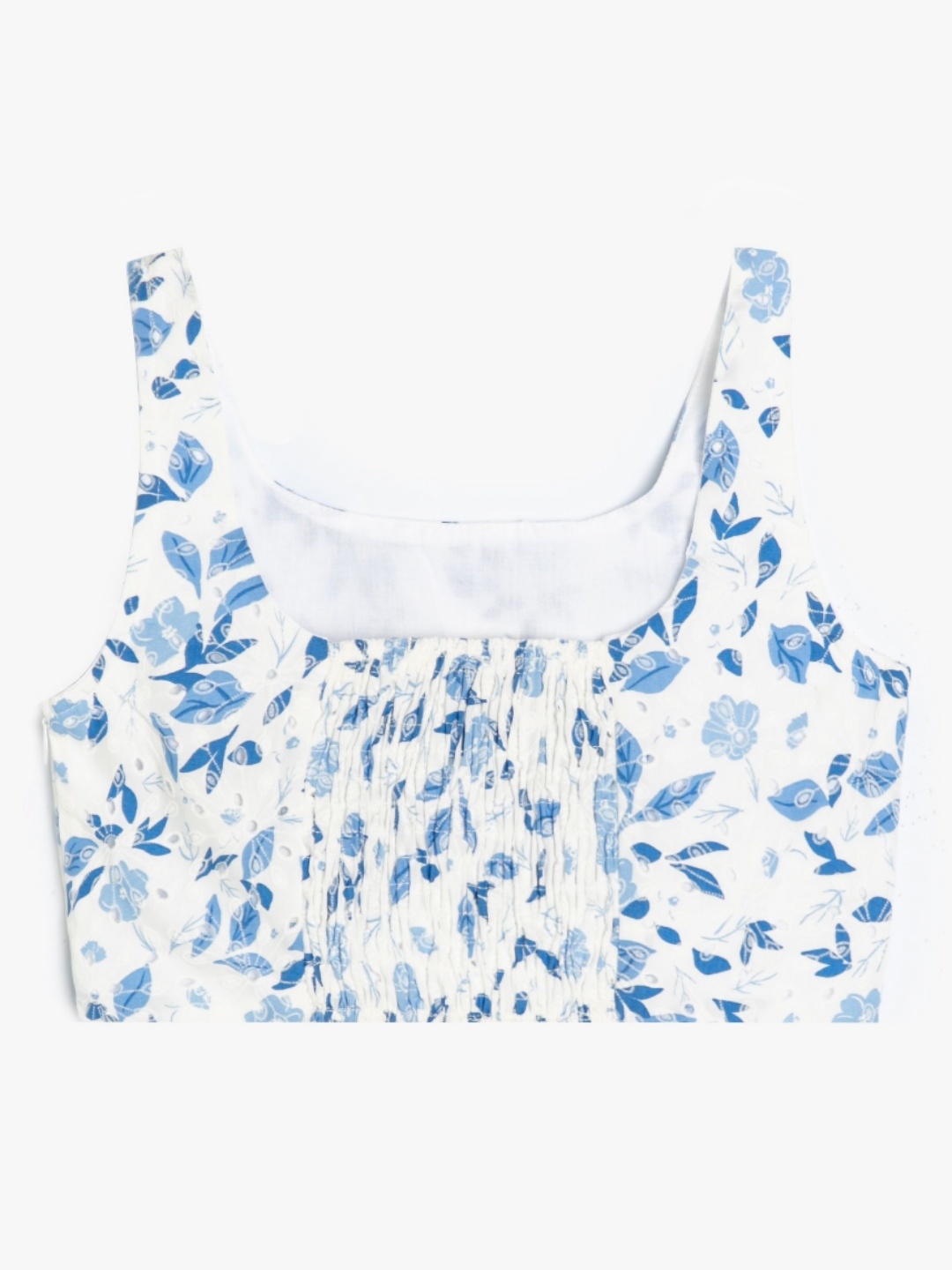 

Koton Girls Floral Printed Shoulder Straps Tank Cotton Top, White