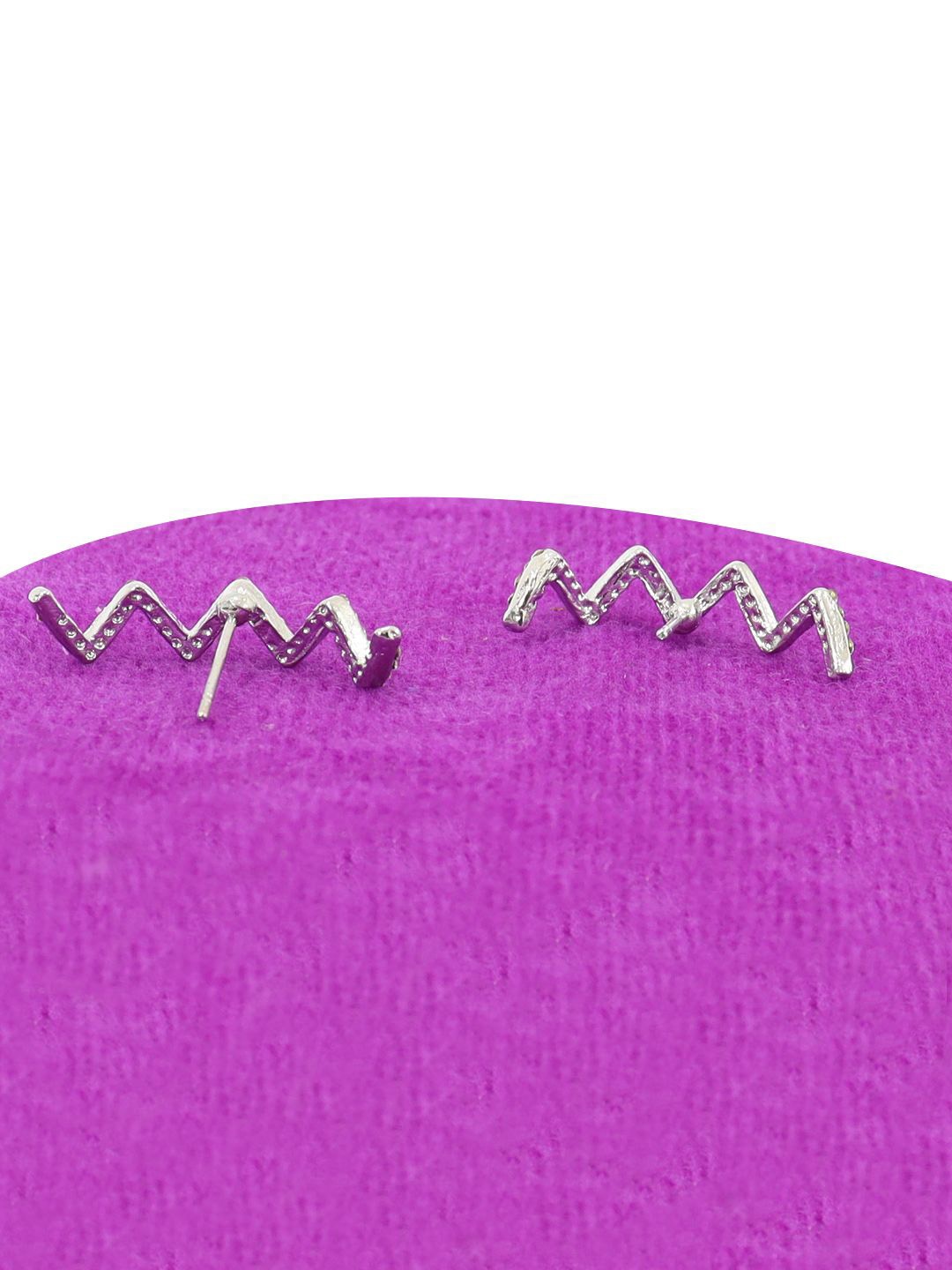 

VAGHBHATT Stainless Steel Classic Studs Earrings, Silver