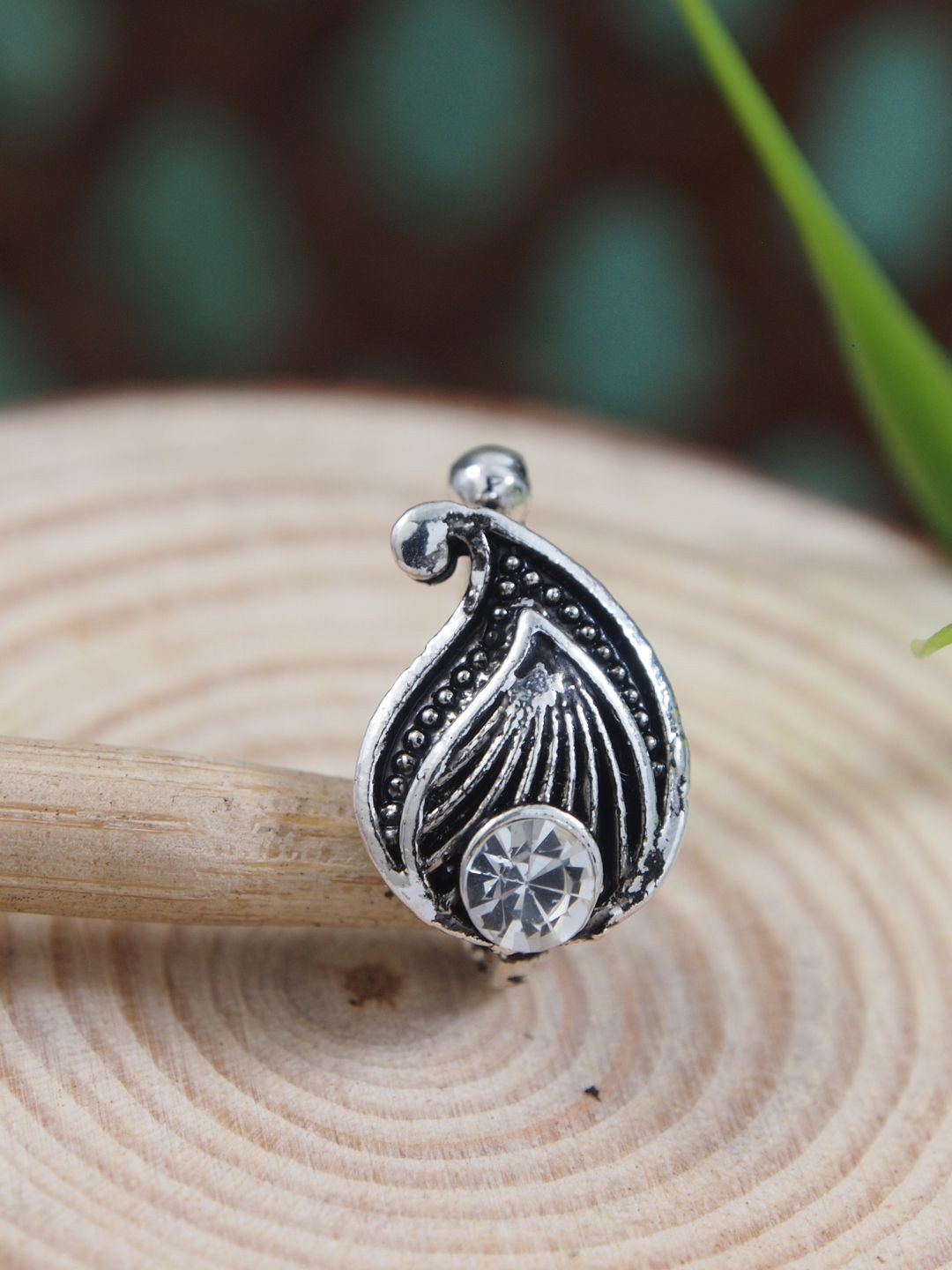 

I Jewels Silver-Plated Clip On Stud Nosepin