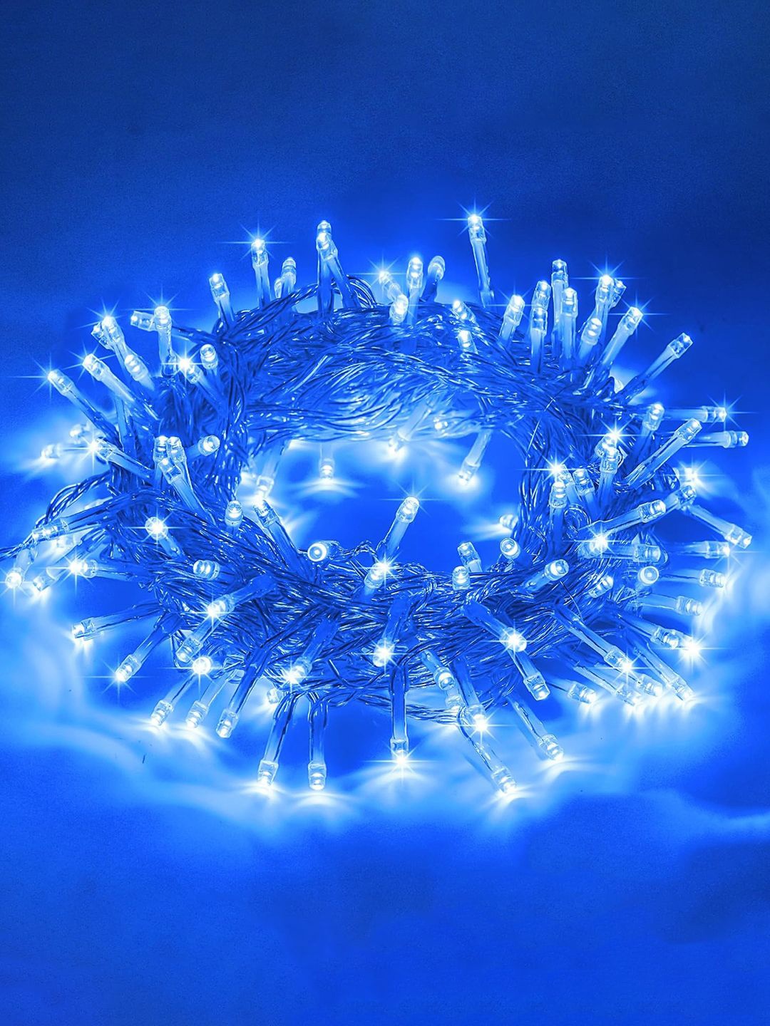 

Kuber Industries Blue Rice Shape String Light