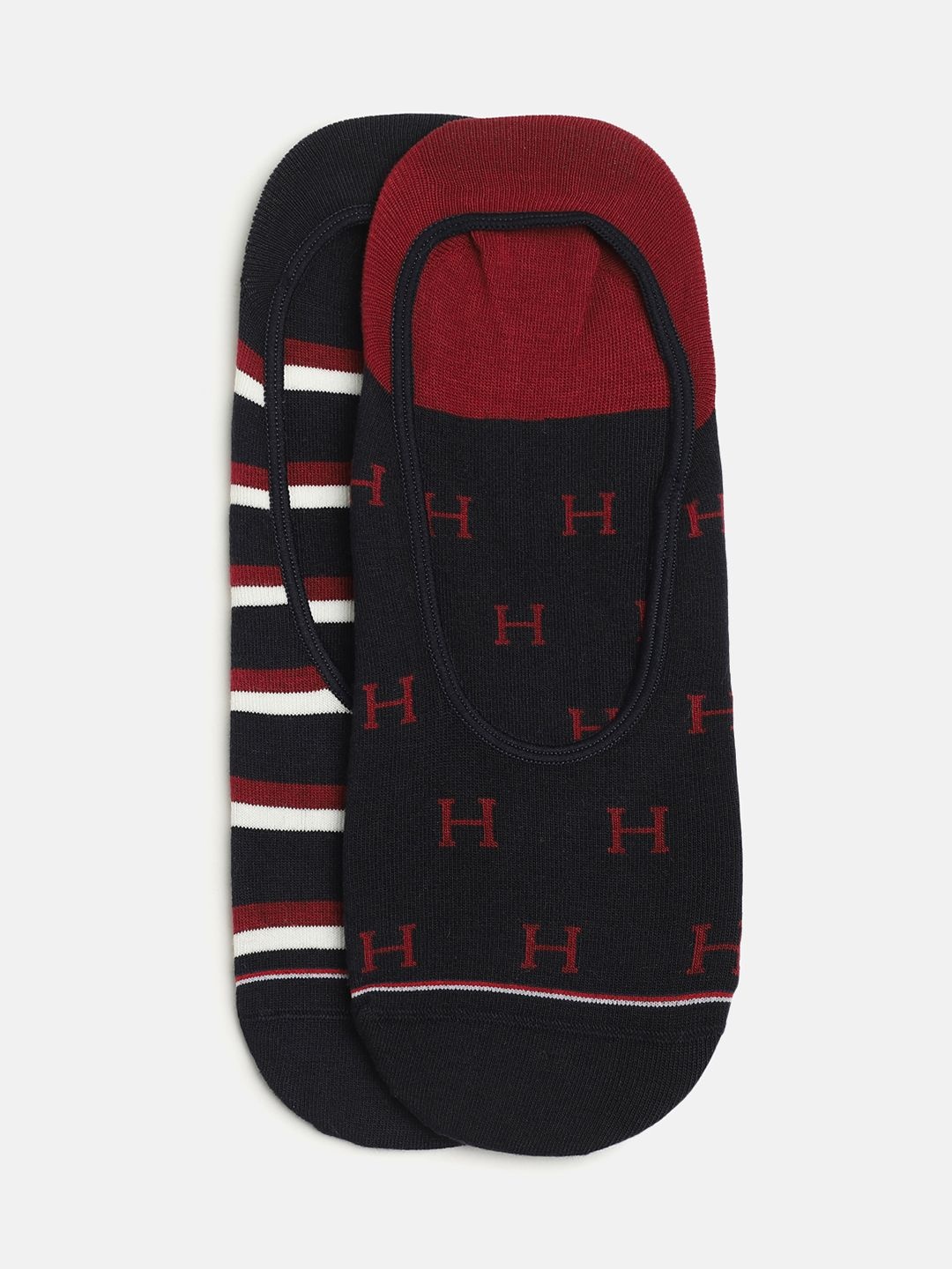 

Tommy Hilfiger Men Pack Of 2 Striped Shoe Liners, Black