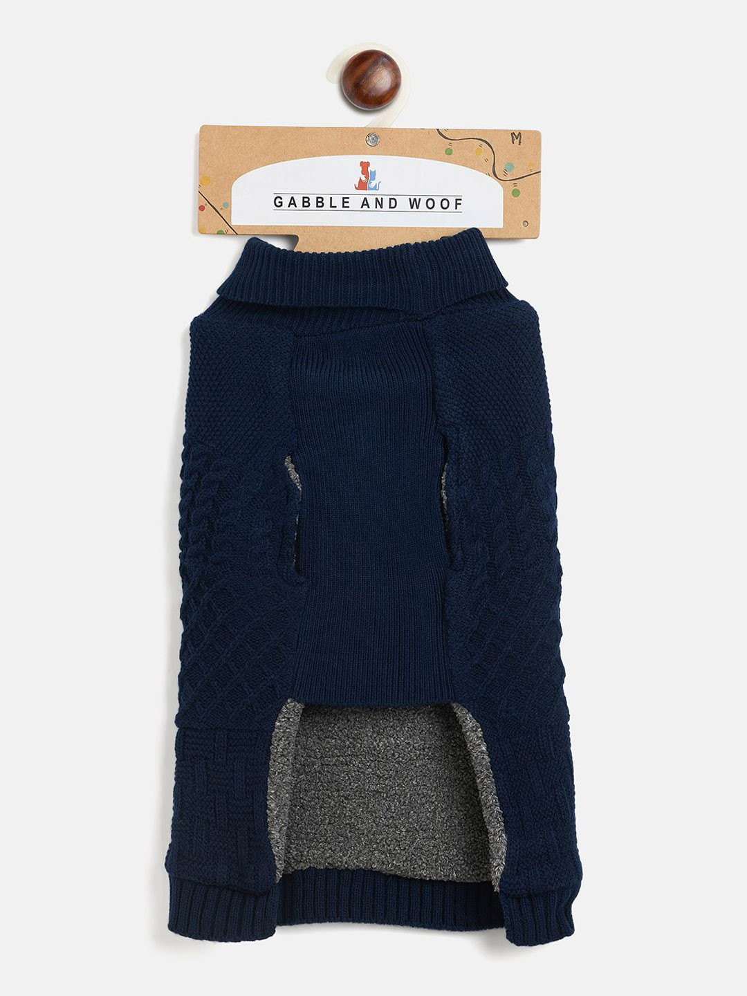 

GABBLE & WOOF Pure Cotton Dog Sweaters, Navy blue