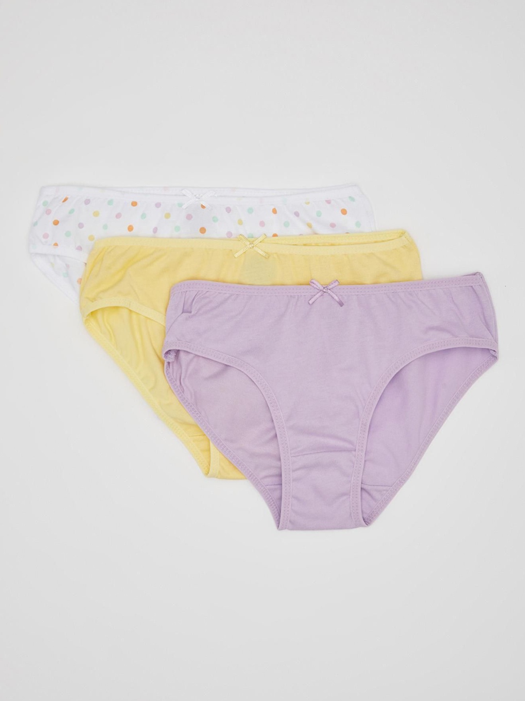 

DeFacto Girls Pack Of 3 Mid-Rise Basic Briefs 234666203, Yellow