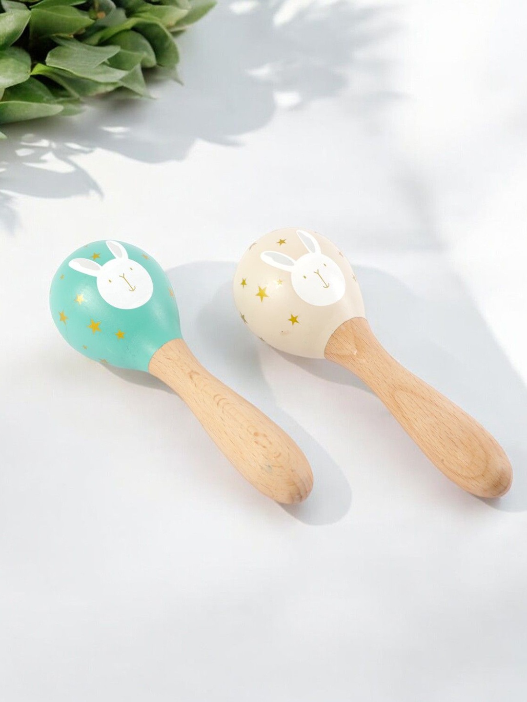 

LITTLE GINNIE Kids Set of 2 Wooden Toys, Beige