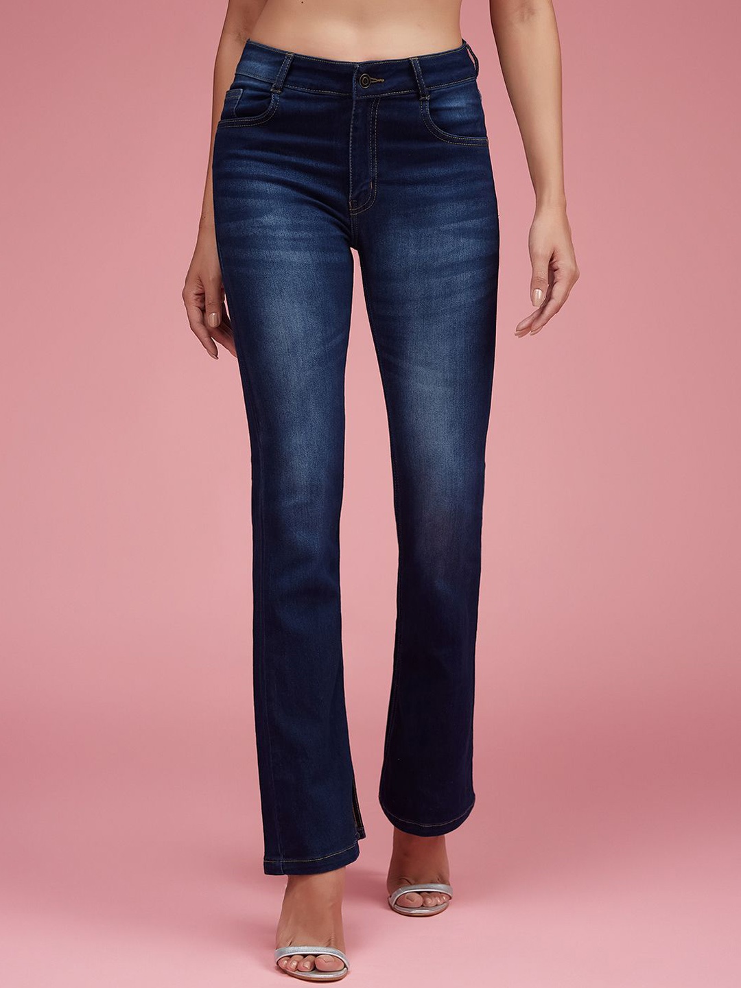 

DressBerry Women Bootcut Mid Rise Regular Length Denim Stretchable Jeans, Blue