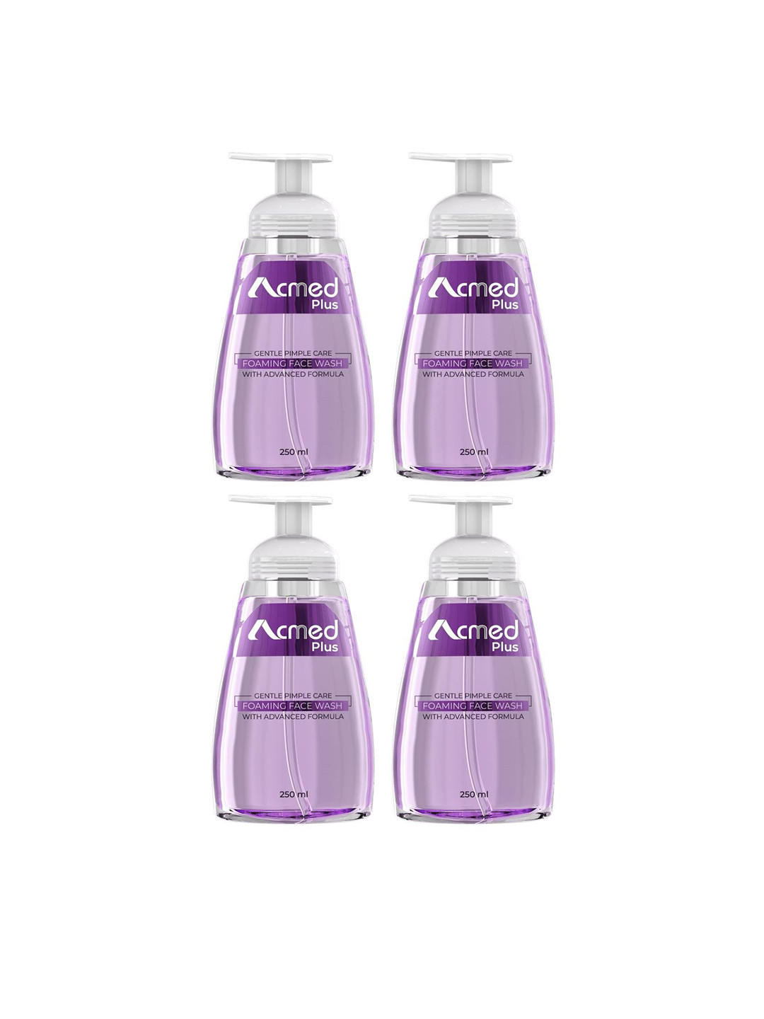 

ACMED Set Of 4 Plus Foaming Face Wash - 250 ml Each, Na
