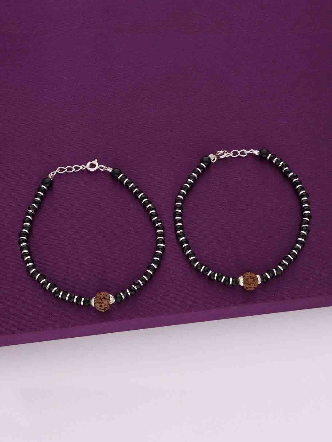 

KAI JEWEL Kids Set Of 2 Sterling Silver Rhodium-Plated Beaded Wraparound Bracelets